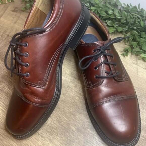 Brown Leather Dockers Mens Sz 12 M - Picture 2 of 7